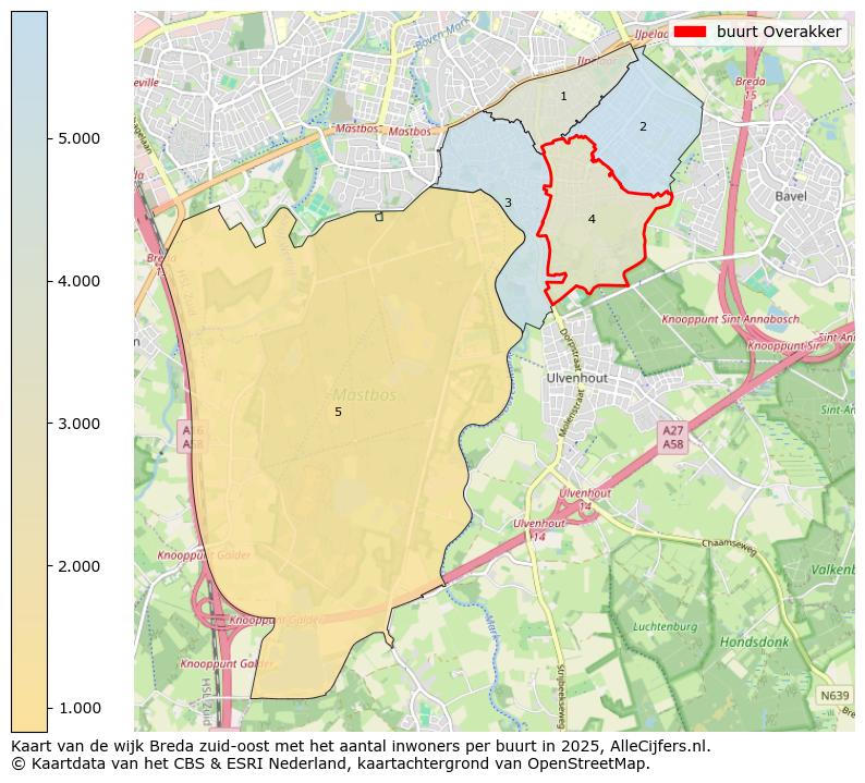 Afbeelding van de buurt Overakker op de kaart.
