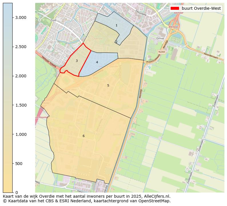 Afbeelding van de buurt Overdie-West op de kaart.