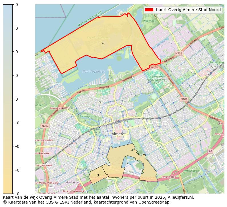 Afbeelding van de buurt Overig Almere Stad Noord op de kaart.
