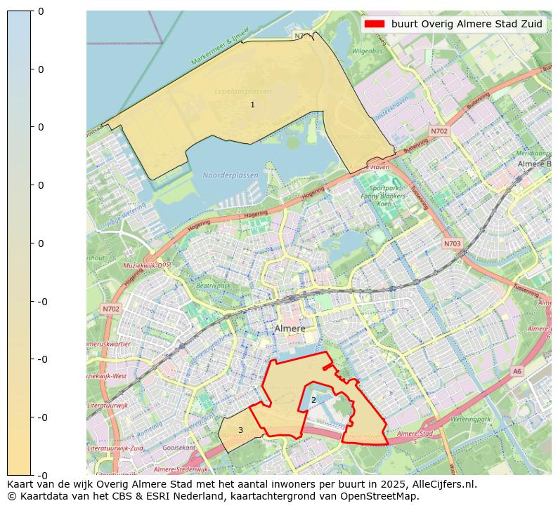 Afbeelding van de buurt Overig Almere Stad Zuid op de kaart.
