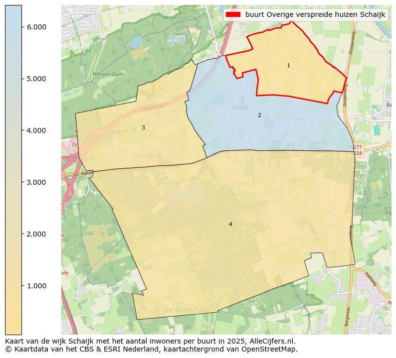 Afbeelding van de buurt Overige verspreide huizen Schaijk op de kaart.
