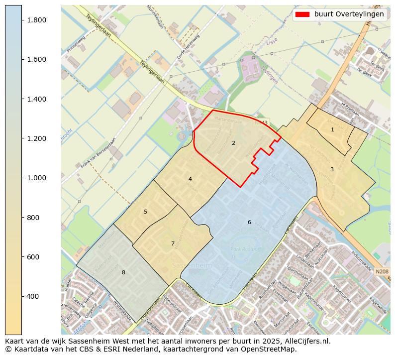 Afbeelding van de buurt Overteylingen op de kaart.