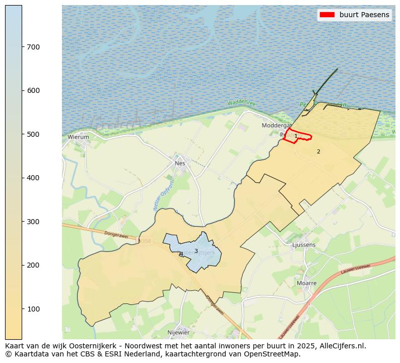 Afbeelding van de buurt Paesens op de kaart.