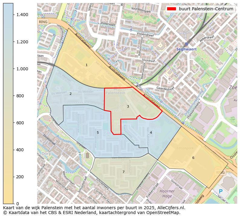 Afbeelding van de buurt Palenstein-Centrum op de kaart.