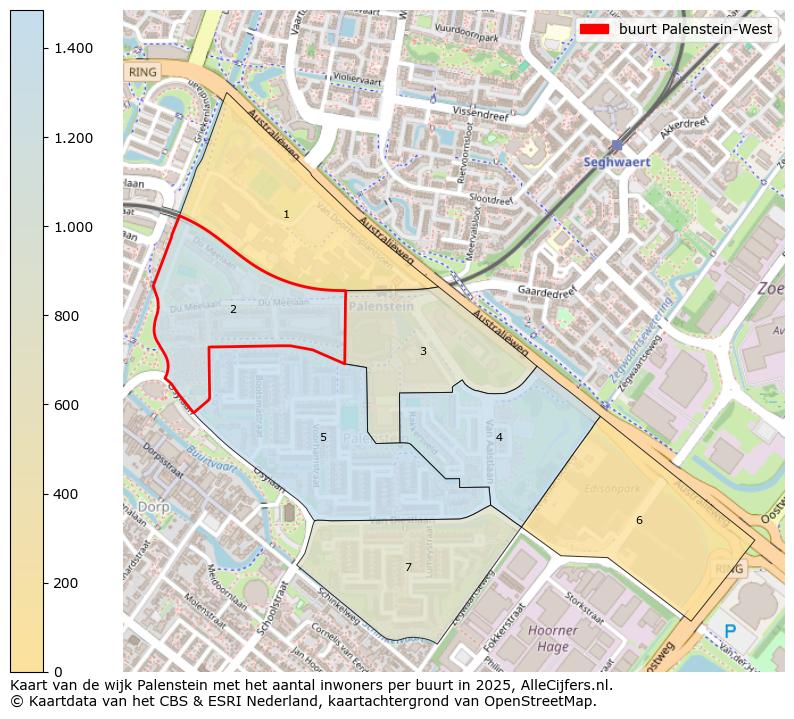 Afbeelding van de buurt Palenstein-West op de kaart.