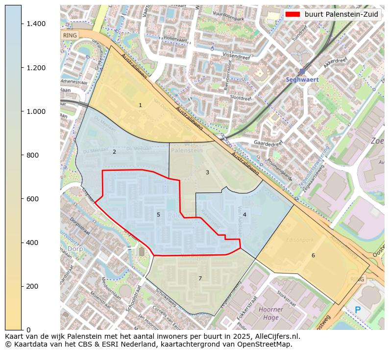 Afbeelding van de buurt Palenstein-Zuid op de kaart.