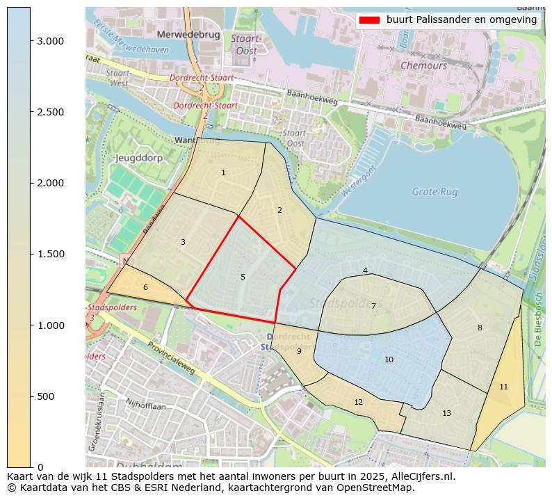 Afbeelding van de buurt Palissander en omgeving op de kaart.