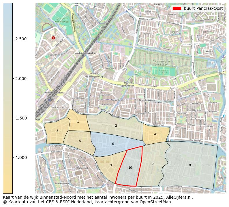 Afbeelding van de buurt Pancras-Oost op de kaart.