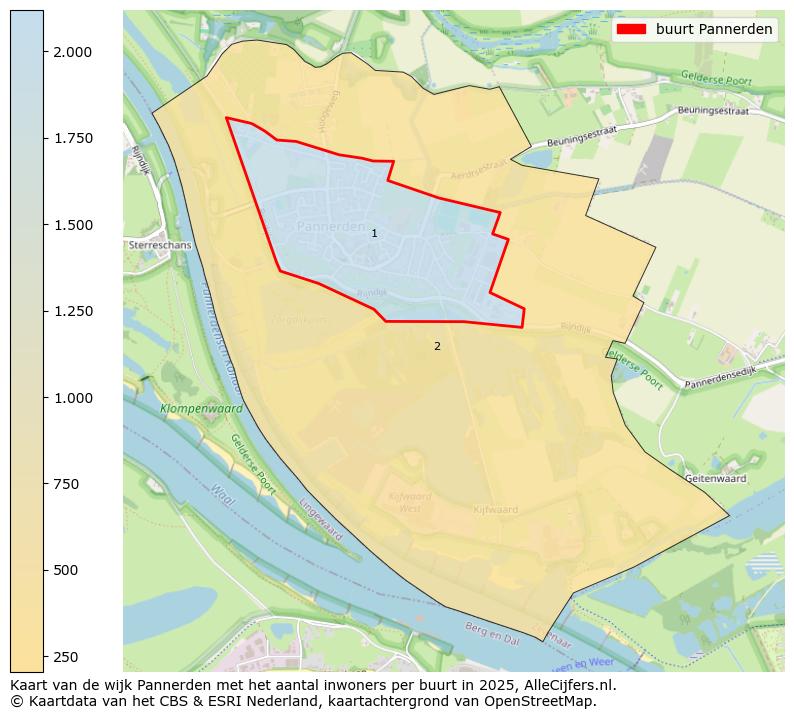 Afbeelding van de buurt Pannerden op de kaart.