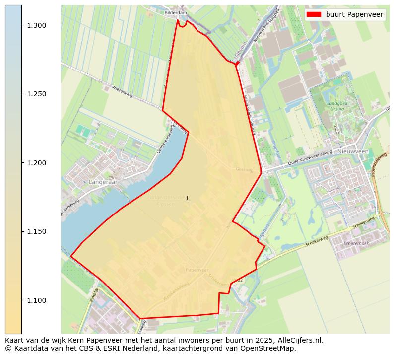 Afbeelding van de buurt Papenveer op de kaart.