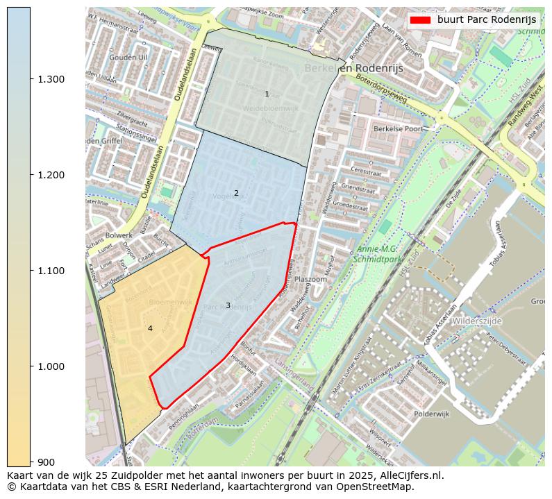 Afbeelding van de buurt Parc Rodenrijs op de kaart.