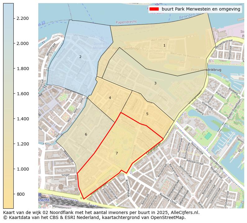 Afbeelding van de buurt Park Merwestein en omgeving op de kaart.
