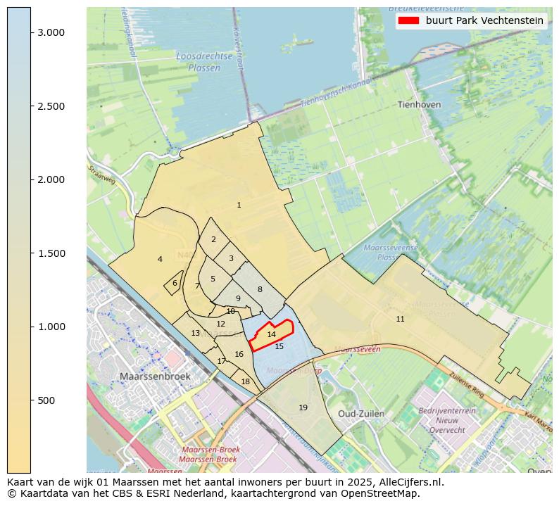 Afbeelding van de buurt Park Vechtenstein op de kaart.
