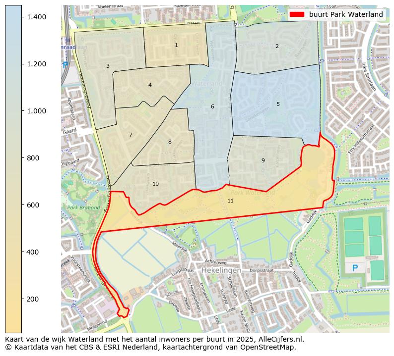 Afbeelding van de buurt Park Waterland op de kaart.