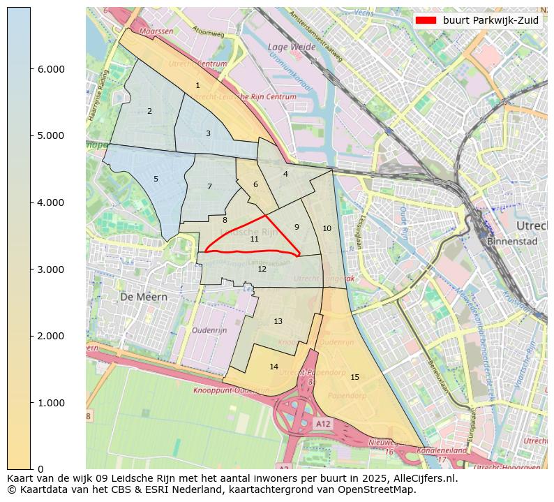 Afbeelding van de buurt Parkwijk-Zuid op de kaart.