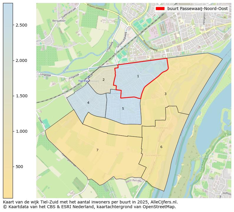 Afbeelding van de buurt Passewaaij-Noord-Oost op de kaart.