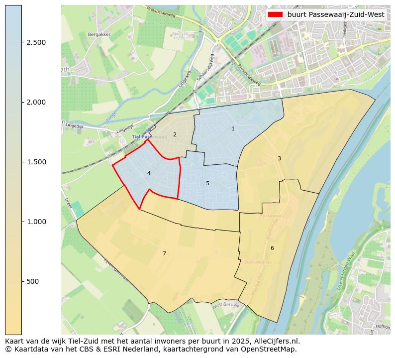Afbeelding van de buurt Passewaaij-Zuid-West op de kaart.