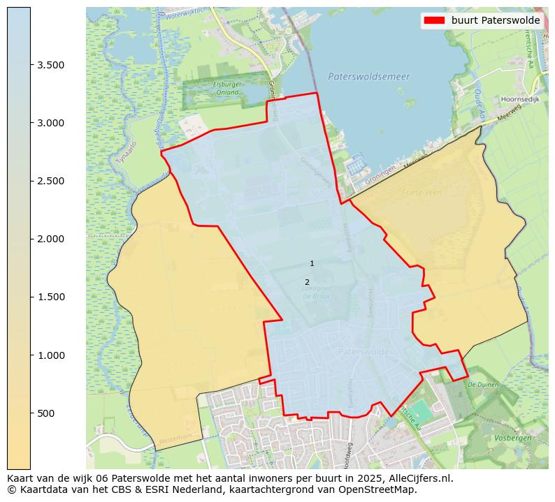 Afbeelding van de buurt Paterswolde op de kaart.