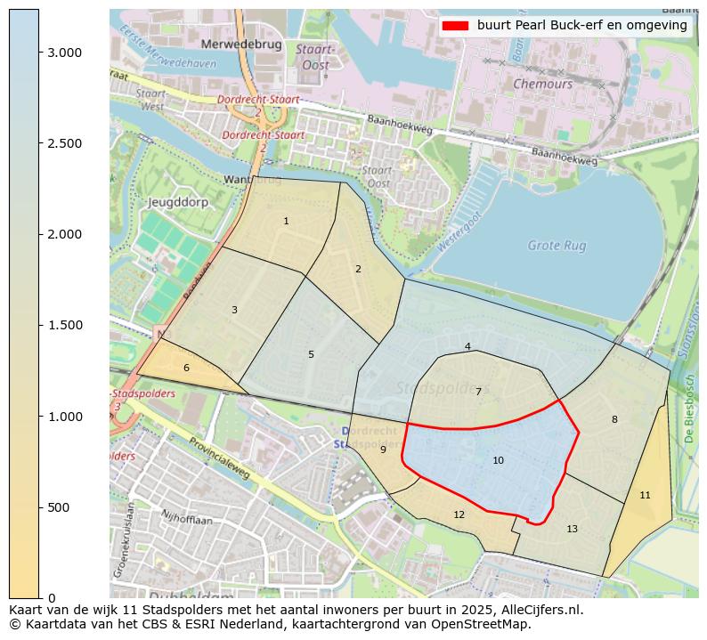 Afbeelding van de buurt Pearl Buck-erf en omgeving op de kaart.