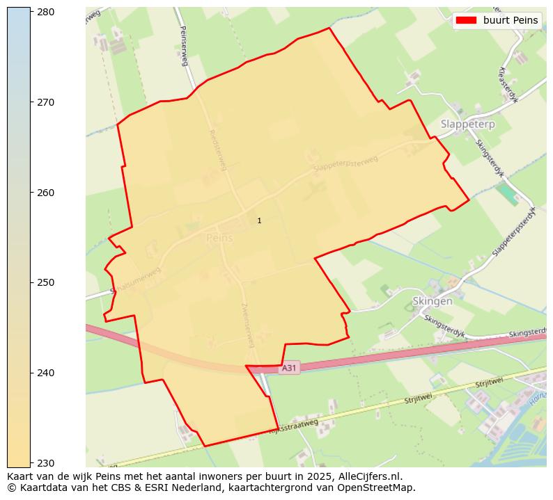 Afbeelding van de buurt Peins op de kaart.