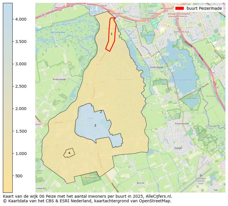 Afbeelding van de buurt Peizermade op de kaart.