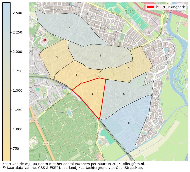 Afbeelding van de buurt Pekingpark op de kaart.