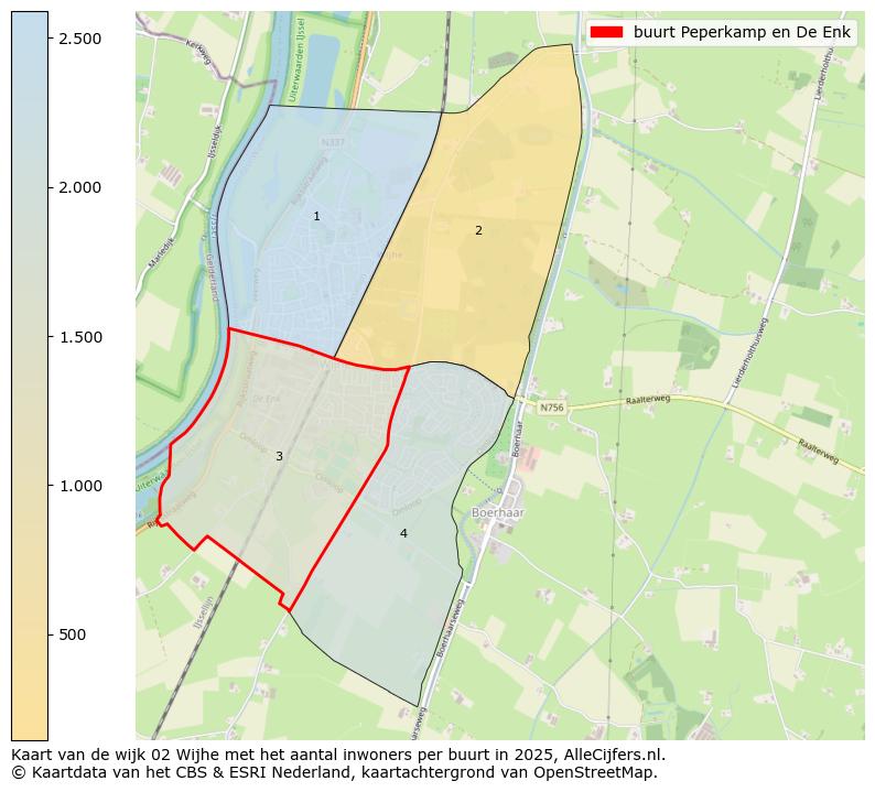 Afbeelding van de buurt Peperkamp en De Enk op de kaart.