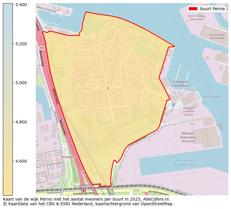 Afbeelding van de buurt Pernis op de kaart.