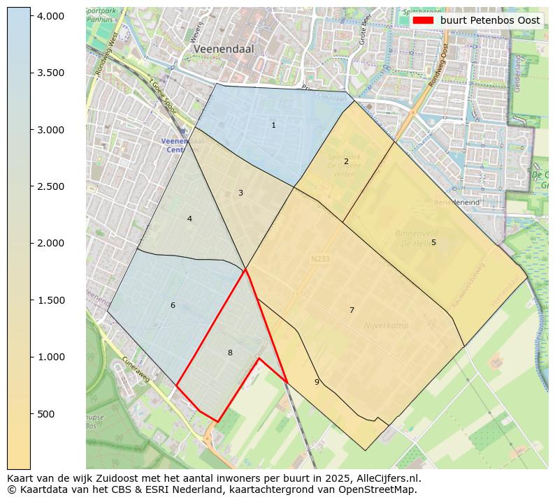 Afbeelding van de buurt Petenbos Oost op de kaart.
