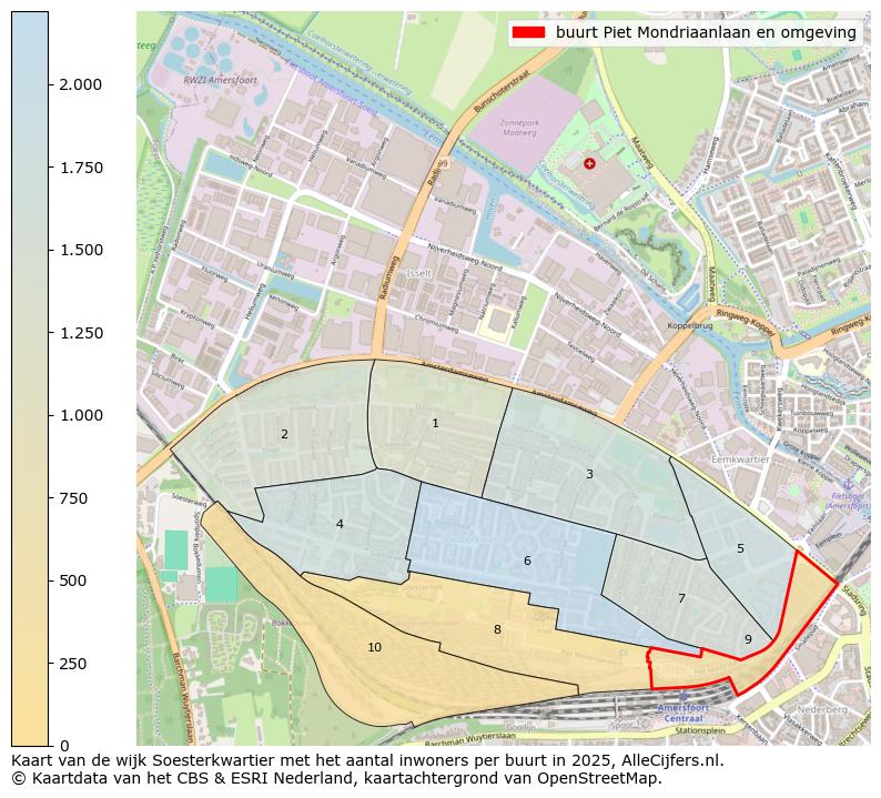 Afbeelding van de buurt Piet Mondriaanlaan en omgeving op de kaart.