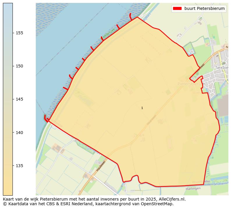 Afbeelding van de buurt Pietersbierum op de kaart.
