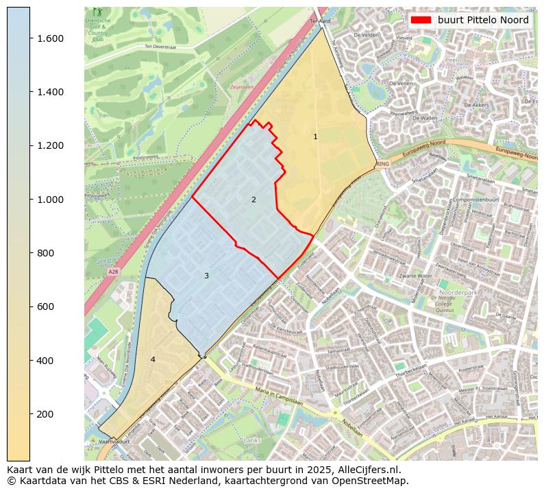 Afbeelding van de buurt Pittelo Noord op de kaart.