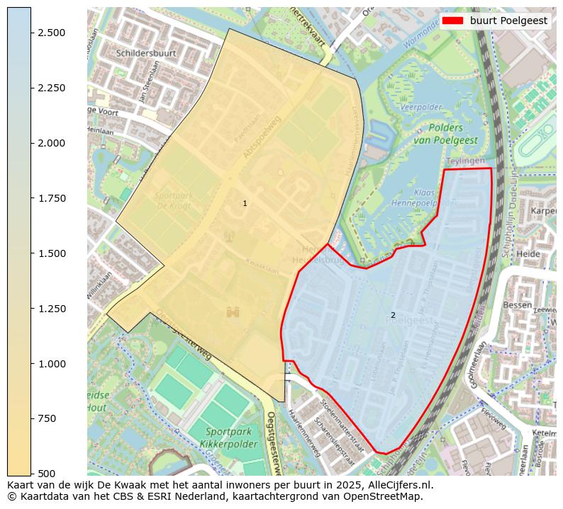 Afbeelding van de buurt Poelgeest op de kaart.