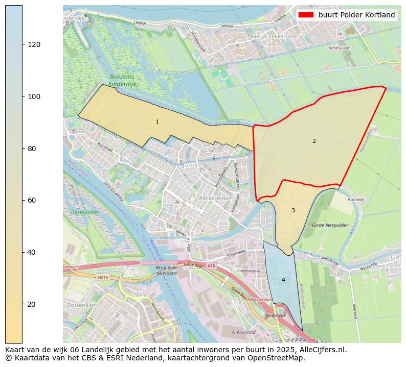 Afbeelding van de buurt Polder Kortland op de kaart.
