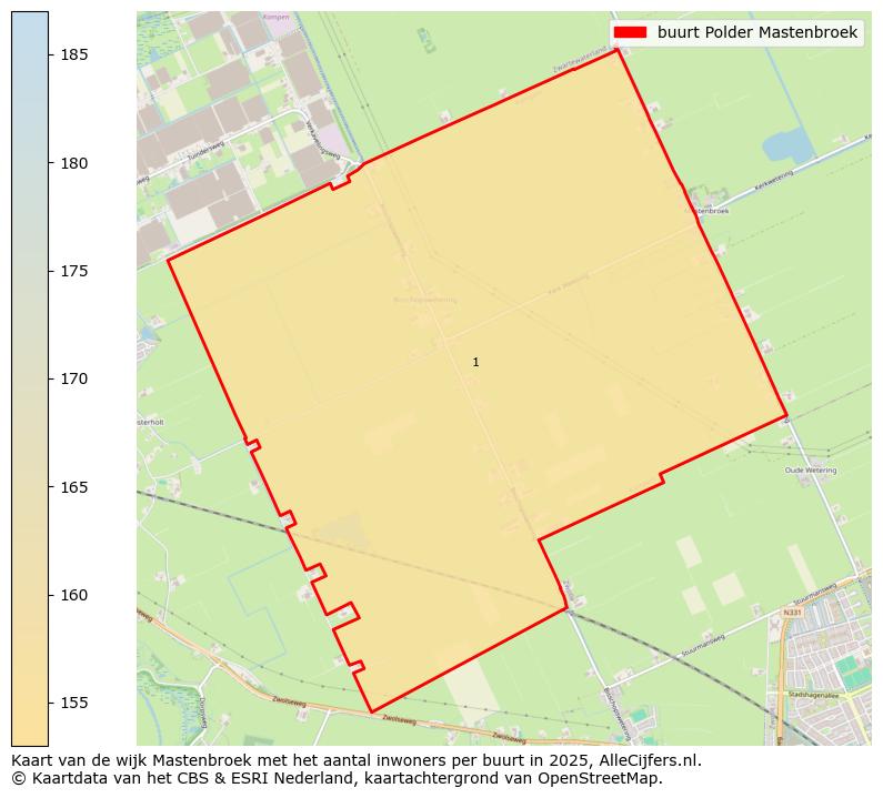 Afbeelding van de buurt Polder Mastenbroek op de kaart.