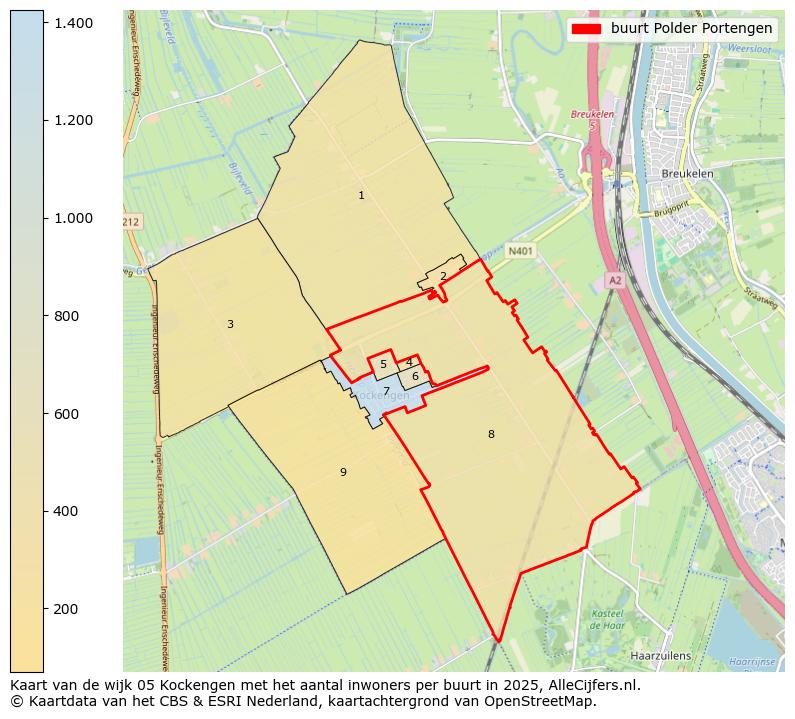 Afbeelding van de buurt Polder Portengen op de kaart.