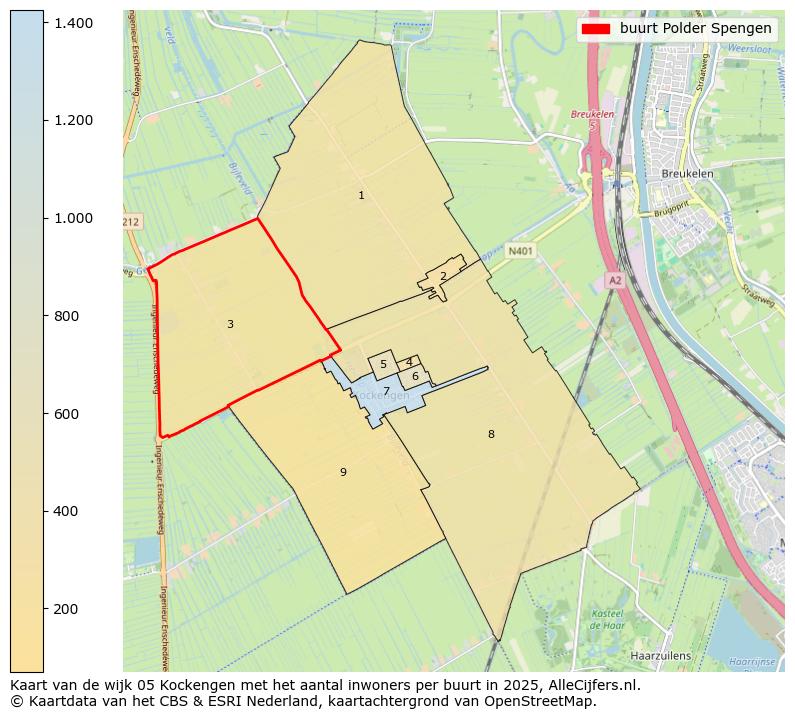 Afbeelding van de buurt Polder Spengen op de kaart.