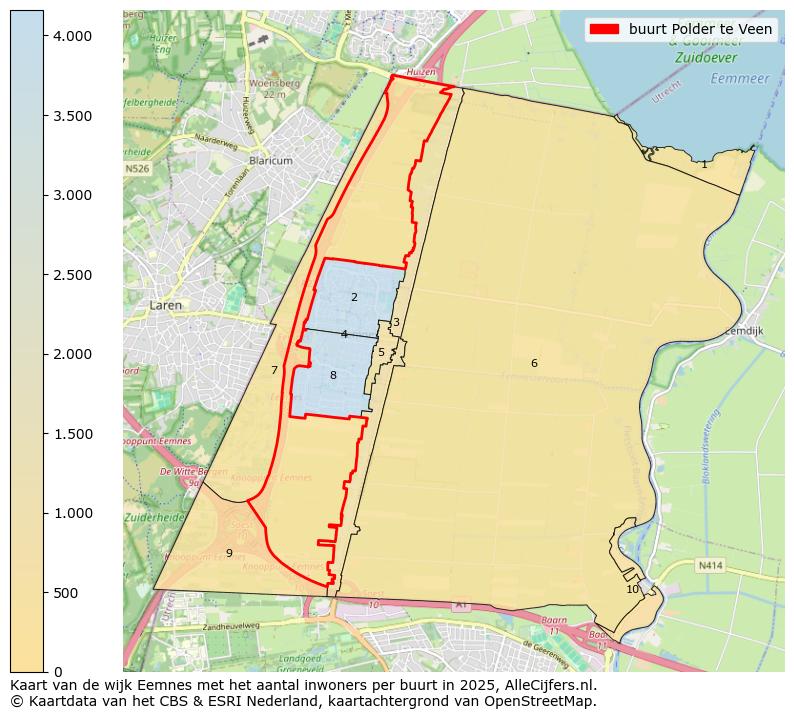 Afbeelding van de buurt Polder te Veen op de kaart.