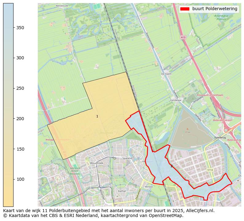 Afbeelding van de buurt Polderwetering op de kaart.