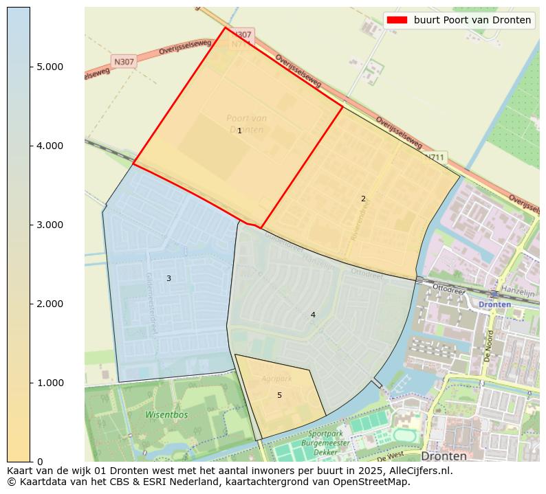 Afbeelding van de buurt Poort van Dronten op de kaart.