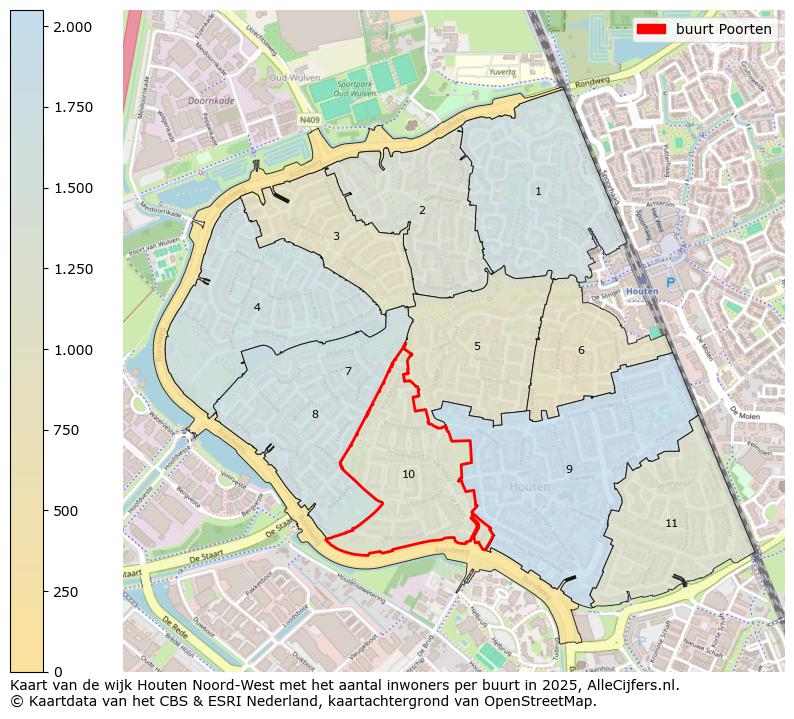 Afbeelding van de buurt Poorten op de kaart.