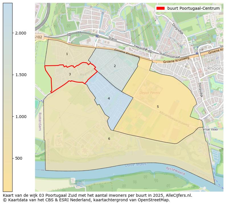 Afbeelding van de buurt Poortugaal-Centrum op de kaart.