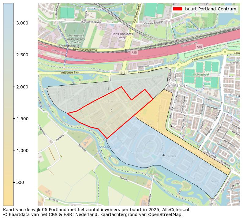 Afbeelding van de buurt Portland-Centrum op de kaart.