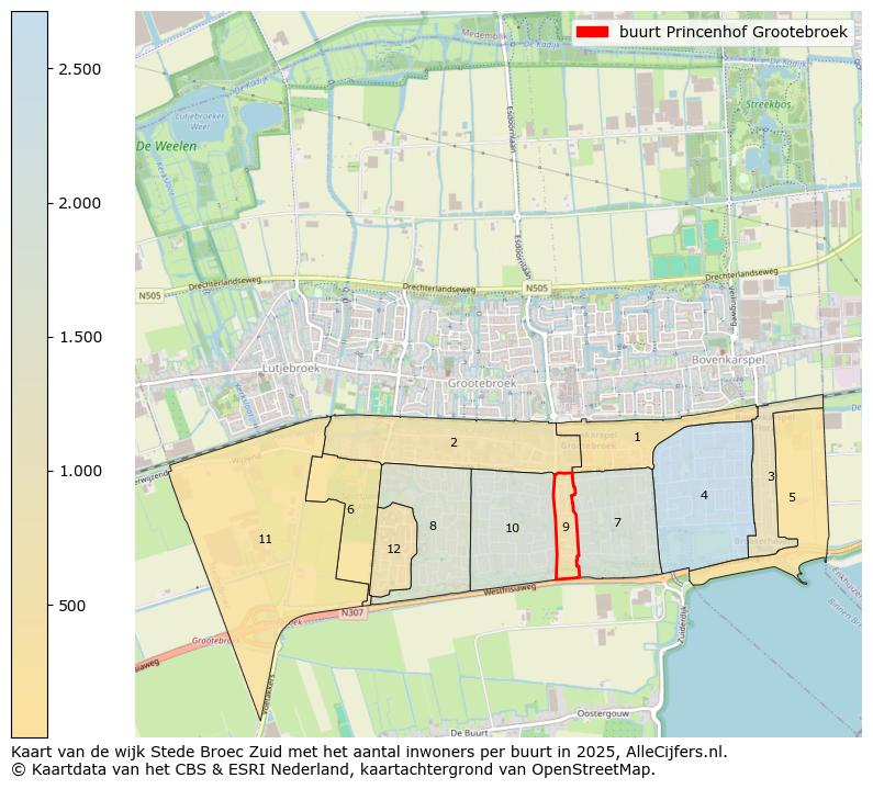 Afbeelding van de buurt Princenhof Grootebroek op de kaart.