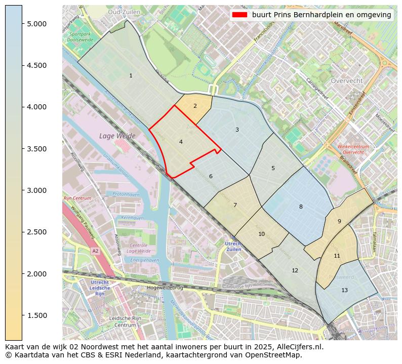 Afbeelding van de buurt Prins Bernhardplein en omgeving op de kaart.