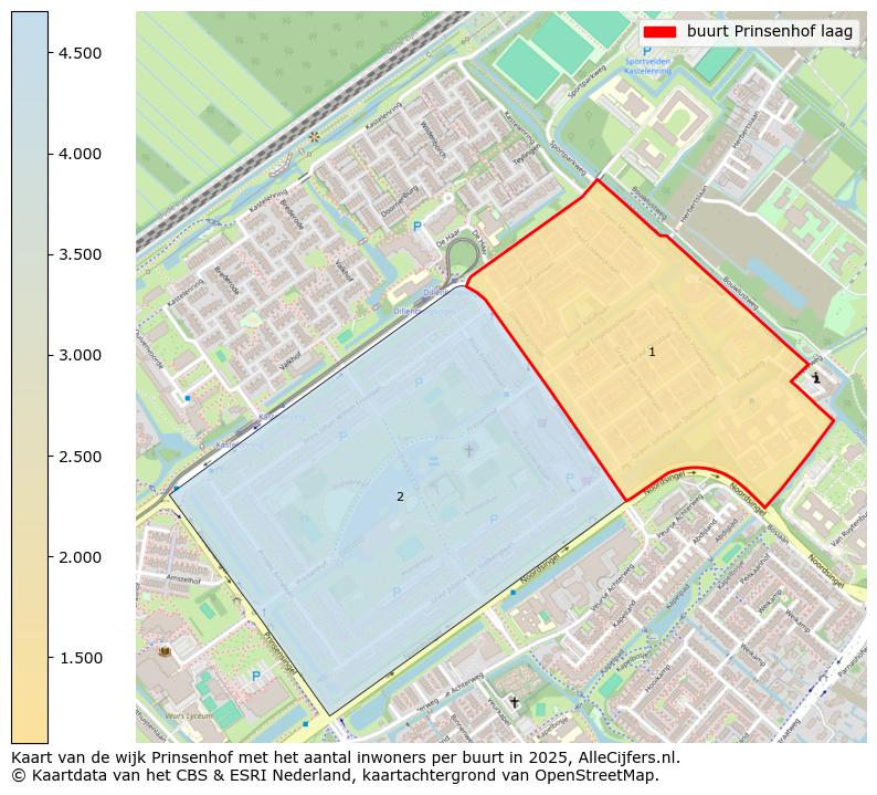 Afbeelding van de buurt Prinsenhof laag op de kaart.