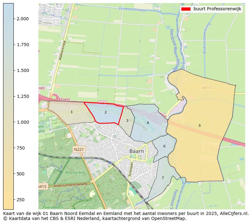 Afbeelding van de buurt Professorenwijk op de kaart.