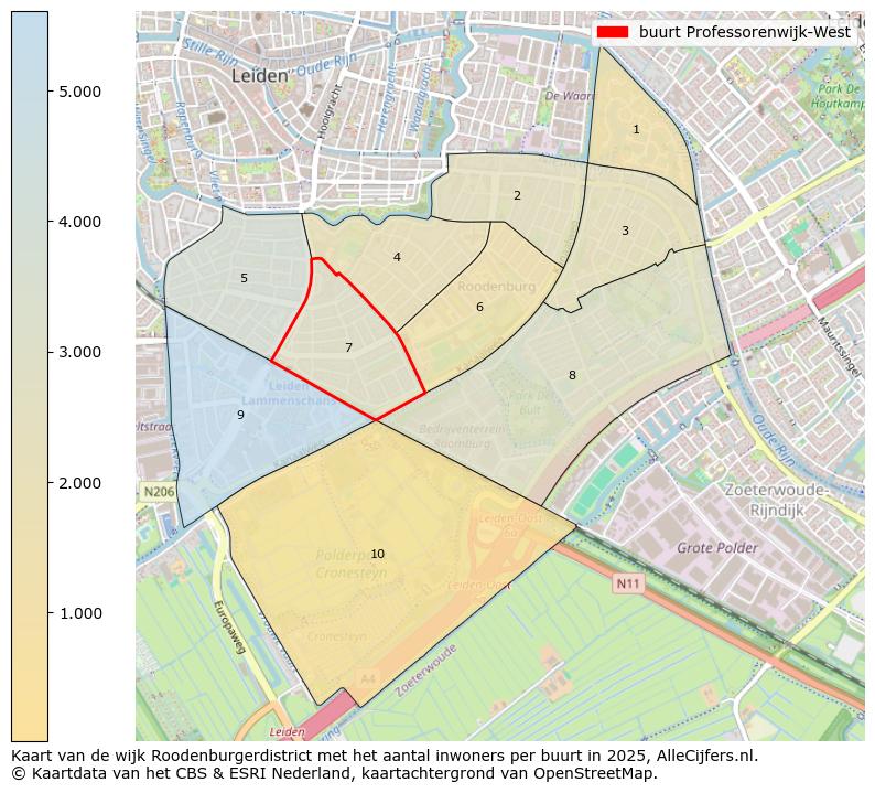 Afbeelding van de buurt Professorenwijk-West op de kaart.