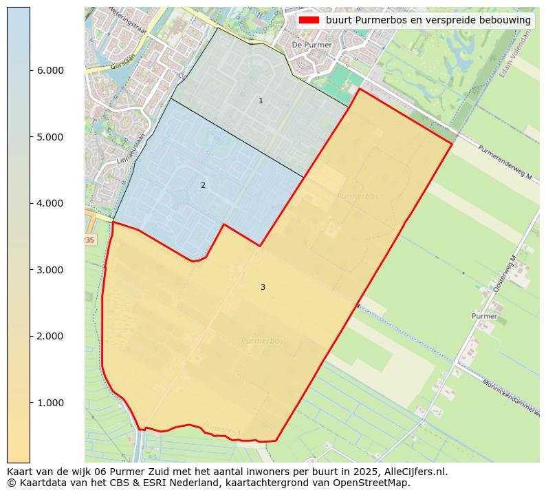 Afbeelding van de buurt Purmerbos en verspreide bebouwing op de kaart.