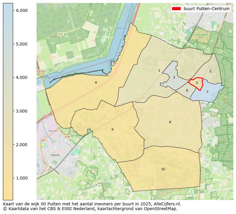 Afbeelding van de buurt Putten-Centrum op de kaart.
